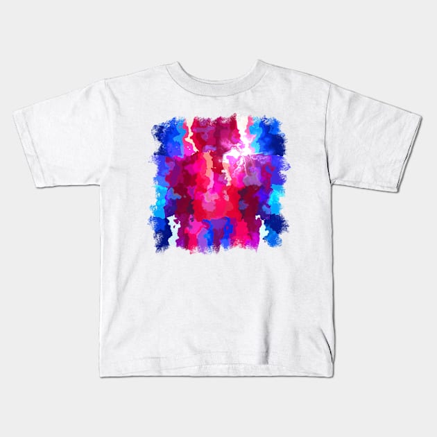 Abstract Color Splash Kids T-Shirt by OneLook